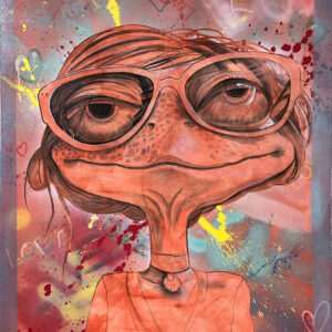 Personnage anthropomorphique mi homme mi grenouille